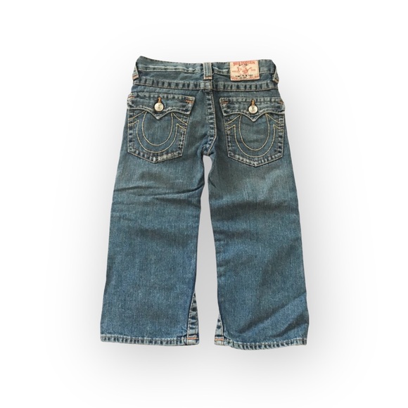 VHTF: new True Religion ʊ Joey Flower Patchwork Crop Denim Jeans ʊ Girls Size 12 - Picture 2 of 14